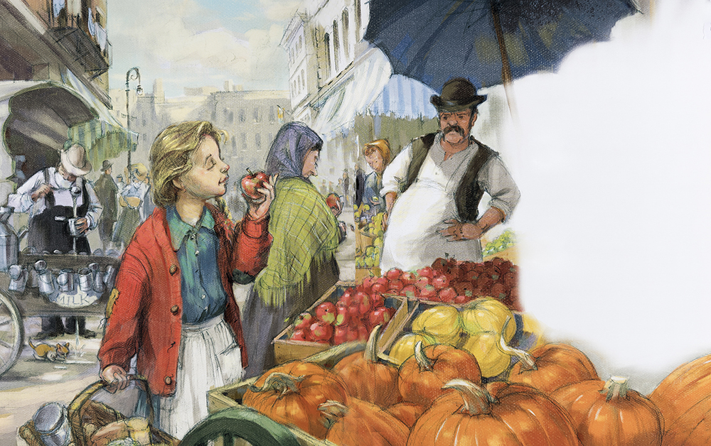 Rettie and the Ragamuffin Parade-with apple